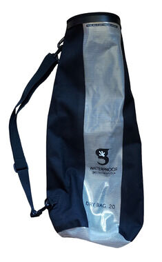 Geckobrands Durable View 20L Dry Bag PVC Polyester Material Shoulder Strap Black